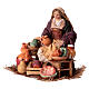 Nativity scene figurine, woman selling pottery by Angela Tripi 13 cm s2