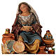 Nativity scene figurine, woman selling pottery by Angela Tripi 13 cm s2