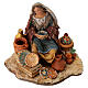 Nativity scene figurine, woman selling pottery by Angela Tripi 13 cm s3