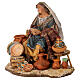 Nativity scene figurine, woman selling pottery by Angela Tripi 13 cm s4