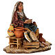 Nativity scene figurine, woman selling pottery by Angela Tripi 13 cm s5