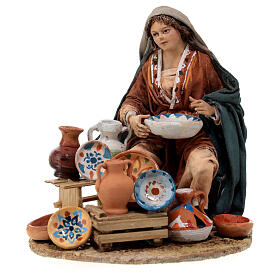 Terracotta merchant, 13 cm Angela Tripi