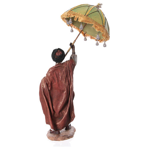 Nativity scene figurine, servant with umbrella 18 cm by Angela Tripi 7