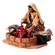 Nativity scene figurine, Woman washing clothes by Angela Tripi 13 cm s2