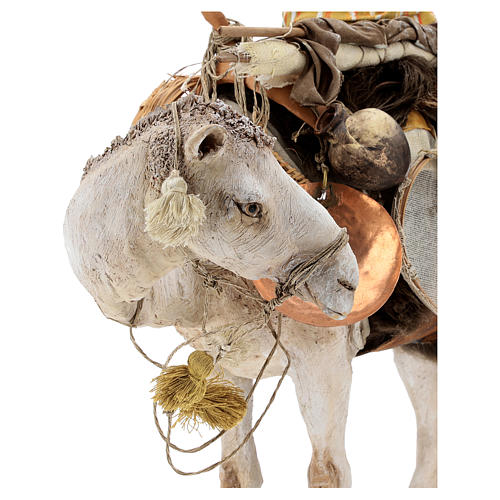 Stehendes Kamel mit Last, für 30 cm Krippe von Angela Tripi, Terrakotta 2