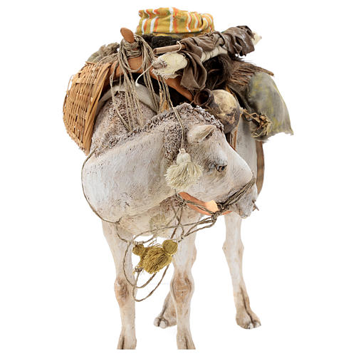 Stehendes Kamel mit Last, für 30 cm Krippe von Angela Tripi, Terrakotta 6