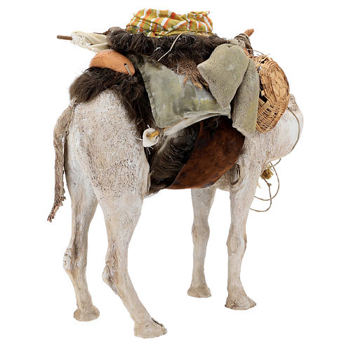 Stehendes Kamel mit Last, für 30 cm Krippe von Angela Tripi, Terrakotta 9