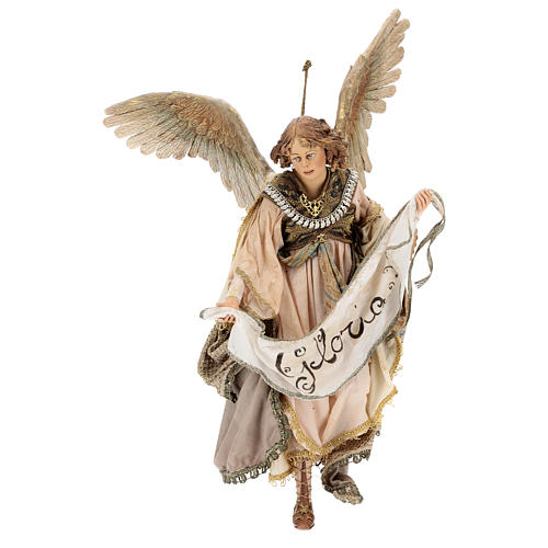Nativity scene Angels with Gloria banners (two) by Angela Tripi 30 cm 7