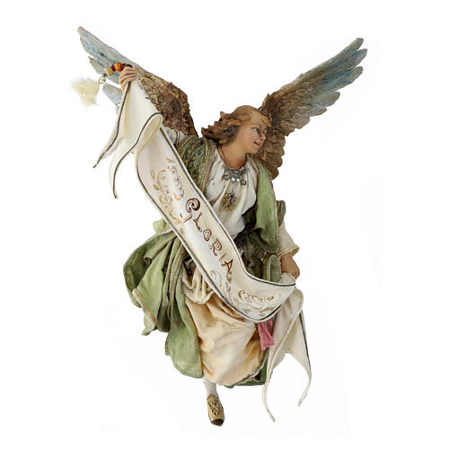 Nativity scene Angels with Gloria banners (two) by Angela Tripi 30 cm 6