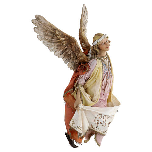 Nativity scene Angels with Gloria banners (two) by Angela Tripi 30 cm 12