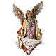 Nativity scene Angels with Gloria banners (two) by Angela Tripi 30 cm s4