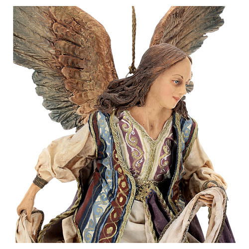 Dois Anjos Glória para Presépio Angela Tripi com figuras de altura média 30 cm 3