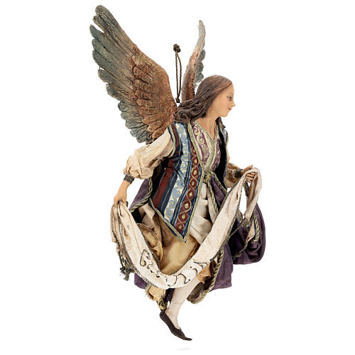 Dois Anjos Glória para Presépio Angela Tripi com figuras de altura média 30 cm 6