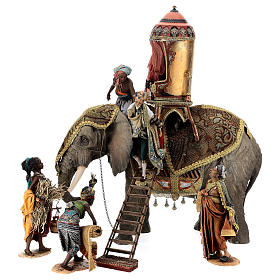 Arrival of Melchior for Nativity scene by Angela Tripi 30 cm