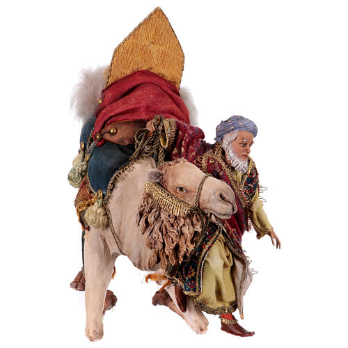 Heiliger König, der vom Kamel absteigt, für 18 cm Krippe von Angela Tripi, Terrakotta 10