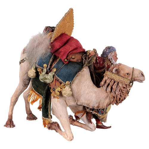 Heiliger König, der vom Kamel absteigt, für 18 cm Krippe von Angela Tripi, Terrakotta 12