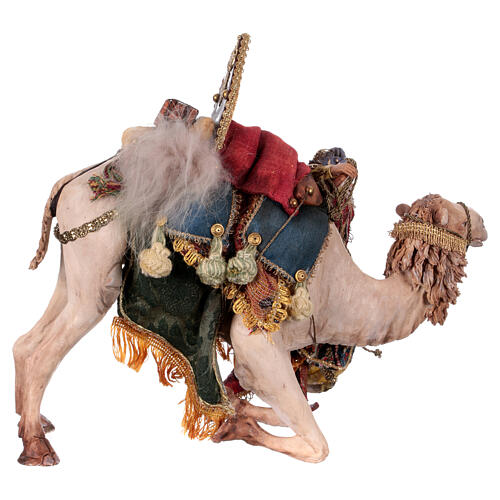 Heiliger König, der vom Kamel absteigt, für 18 cm Krippe von Angela Tripi, Terrakotta 14