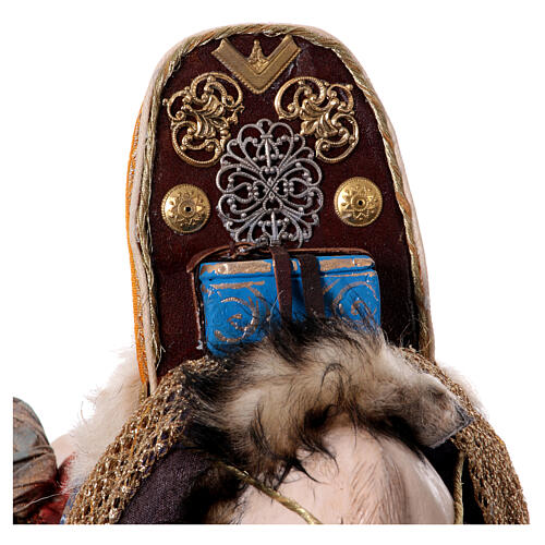 Heiliger König, der vom Kamel absteigt, für 18 cm Krippe von Angela Tripi, Terrakotta 10