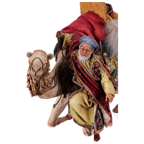 Nativity scene figurine, King getting off his camel by Angela Tripi 18 cm 3