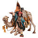 Nativity scene figurine, King getting off his camel by Angela Tripi 18 cm s26