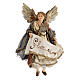 Nativity scene figurine, Angel with Gloria banner by Angela Tripi 13 cm s1