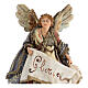 Nativity scene figurine, Angel with Gloria banner by Angela Tripi 13 cm s2