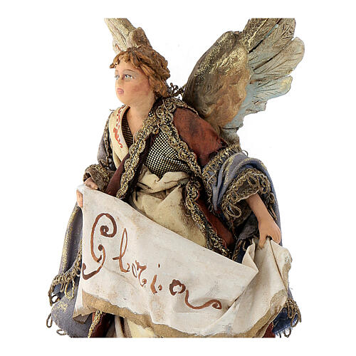 Anioł Gloria 13 cm, terakota, Angela Tripi 4