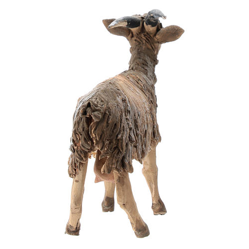 Nativity scene figurine, Goat in terracotta by Angela Tripi 13 cm 4