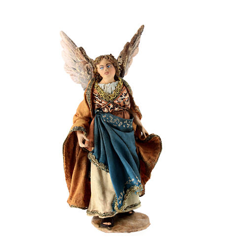 Anjo da Anunciação de pé para presépio Angela Tripi com figuas de altura média 13 cm 1
