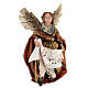 Nativity scene figurine, Angel with Gloria banner and red mantle by Angela Tripi 13 cm s4