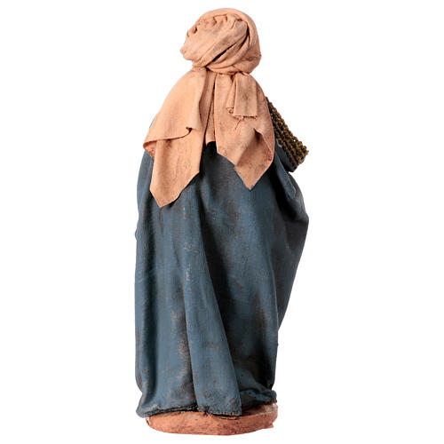 Nativity scene figurine, Dark-skinned King standing by Angela Tripi 13 cm 5