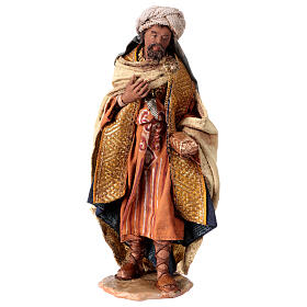 Heiliger König mit Schatulle, für 13 cm Krippe von Angela Tripi, Terrakotta