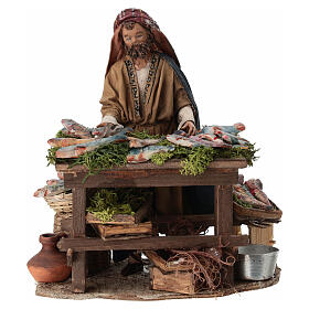 Nativity scene figurine, Fishmonger by Angela Tripi 13 cm