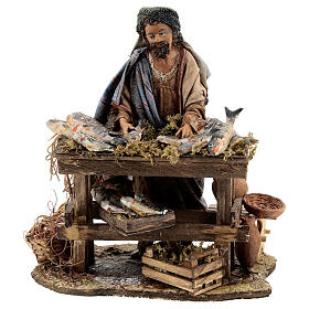 Angela Tripi Nativity scene: Fisherman with stall, 13 cm Angela Tripi