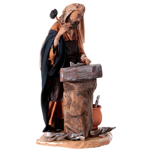 Nativity scene figurine, Blacksmith at work by Angela Tripi 13 cm 4
