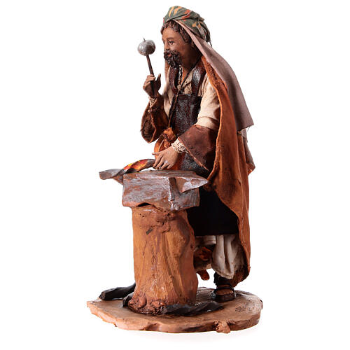 Nativity scene figurine, Blacksmith at work by Angela Tripi 13 cm 3