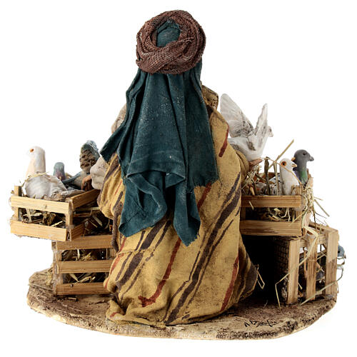 Nativity scene figurine, Bird seller by Angela Tripi 13 cm 4