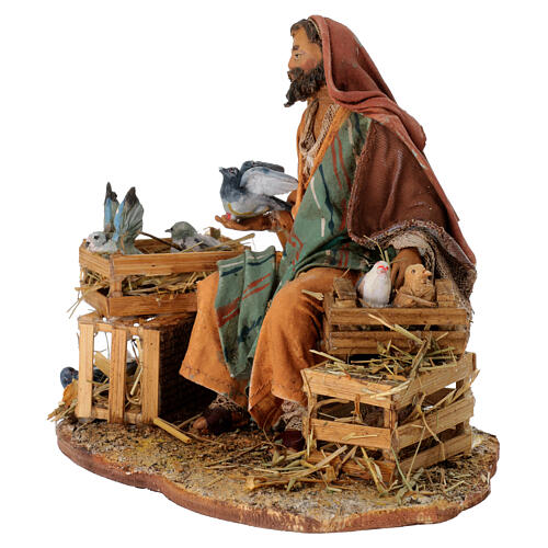 Nativity scene figurine, Bird seller by Angela Tripi 13 cm 3