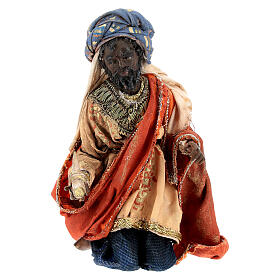 Nativity scene figurine, Dark-skinned King by Angela Tripi 13 cm