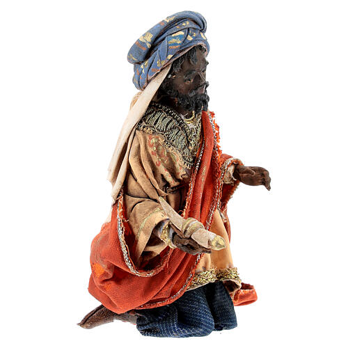 Nativity scene figurine, Dark-skinned King by Angela Tripi 13 cm 4