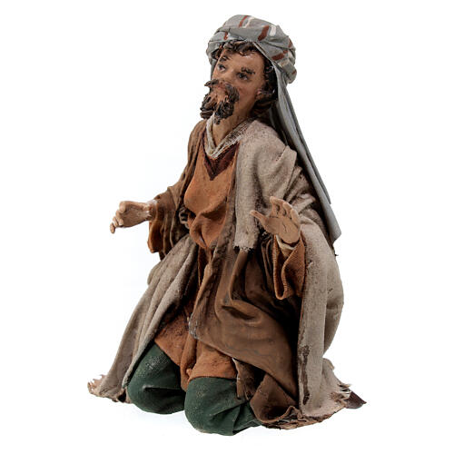 Nativity scene figurine, Amazed man by Angela Tripi 13 cm 3