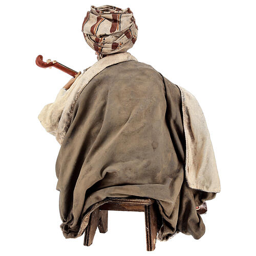 Musiker mit Instrument, für 30 cm Krippe von Angela Tripi, Terrakotta 7