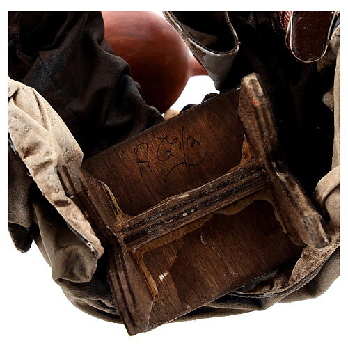 Musiker mit Instrument, für 30 cm Krippe von Angela Tripi, Terrakotta 8