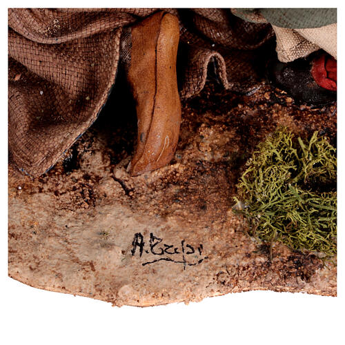 Szene Verkündigung an die Hirten, für 30 cm Krippe von Angela Tripi, Terrakotta 19