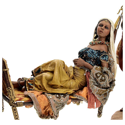 Szene Königin von Saba, für 30 cm Krippe von Angela Tripi, Terrakotta 2