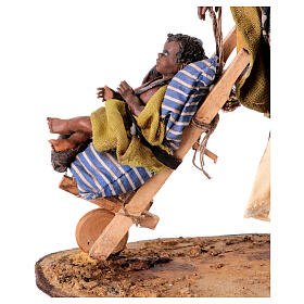 Moor woman with child, Angela Tripi's Nativity Scene, 30 cm characters