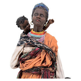 Moor woman with child in hand, 30 cm Tripi Nativity Scene