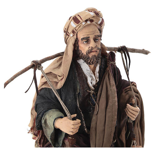 Uomo con anfore al collo 30 cm, presepe Angela Tripi 2