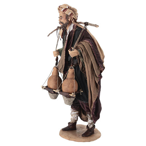 Uomo con anfore al collo 30 cm, presepe Angela Tripi 3
