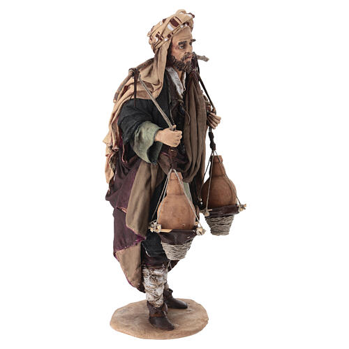 Uomo con anfore al collo 30 cm, presepe Angela Tripi 4